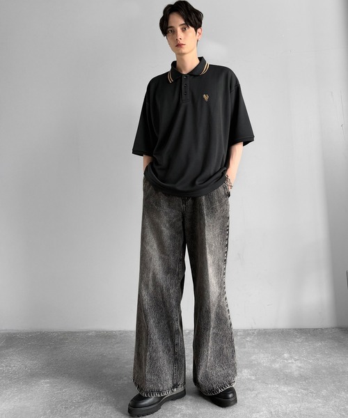 「Classical Origin」 半袖ポロシャツ LARGE ネイビー メンズ_画像4