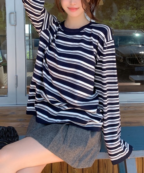 boutique310 SALONE 淑女のロンT（ボーダー柄） 淑女のロンT