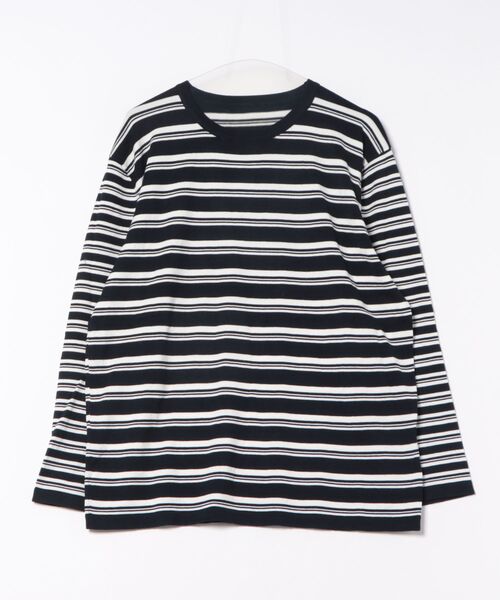 STRIPE LONG SLEEVE TEE ボーダー柄 長袖 クルーネック tシャツ 長袖Tシャツ/ボーダーロンT レディース : ZOZOTOWN Yahoo!店