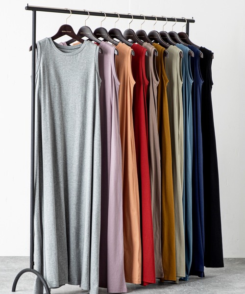 「MILLION CARATS」 ノースリーブワンピース MEDIUM レッド レディース_画像4