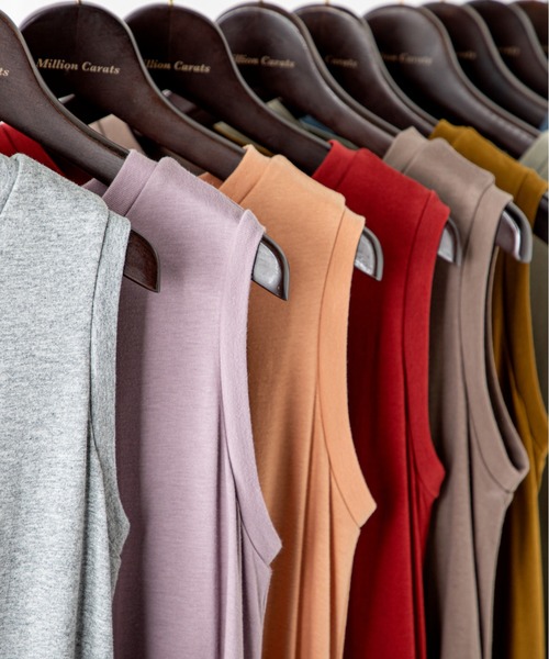 「MILLION CARATS」 ノースリーブワンピース MEDIUM レッド レディース_画像5