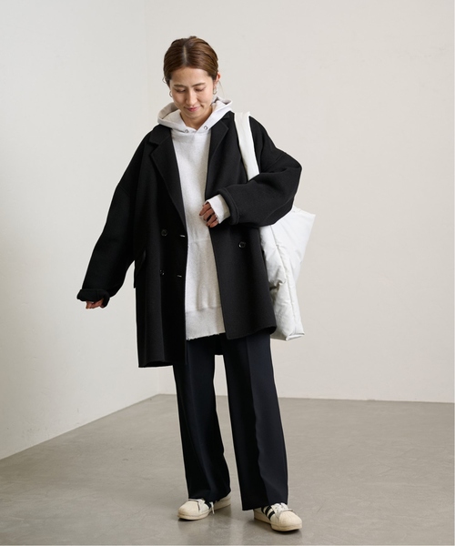 フレームワーク　ビーバーチェスターコート　ブラック 36　FRAMeWORK FRAMeWORK（フレームワーク） チェスターコート 36 ブラック