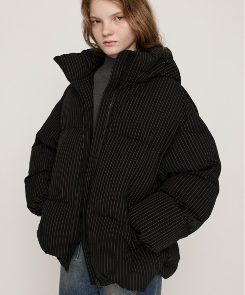 SLY（スライ） ブルゾン アウター 2WAY STRIPE PUFFER BZ ツーウェイ