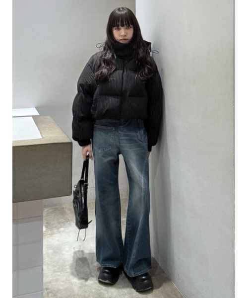 SLY（スライ） ブルゾン アウター 2WAY STRIPE PUFFER BZ ツーウェイ