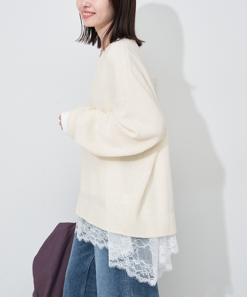 SLOBE IENA（スローブイエナ） ニット セーター Vネックルーズニット