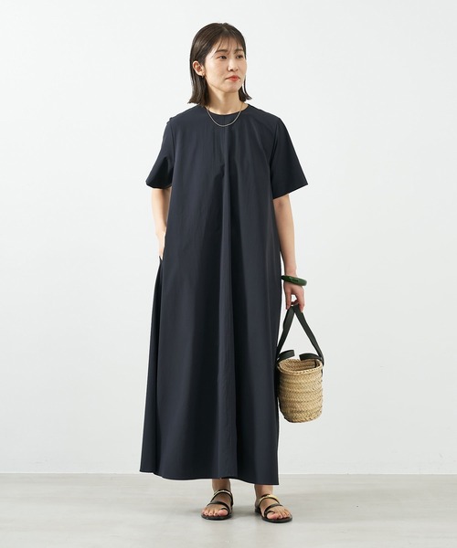 「MICA&DEAL」 半袖ワンピース FREE ネイビー レディース_画像7