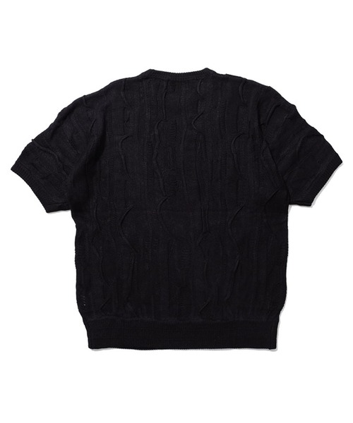 「Revo.」 半袖ニット M ブラック メンズ_画像2