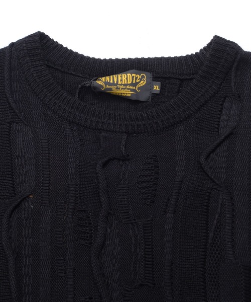 「Revo.」 半袖ニット M ブラック メンズ_画像4