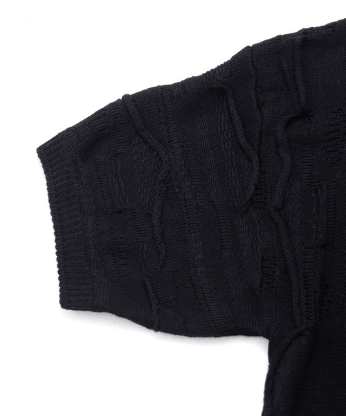 「Revo.」 半袖ニット M ブラック メンズ_画像5