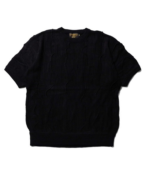 「Revo.」 半袖ニット M ブラック メンズ_画像8