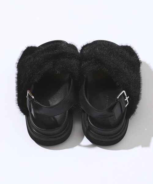 「ATELIER BRUGGE」 フラットサンダル MEDIUM ブラック レディース_画像3