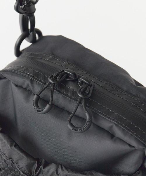 and wander（アンドワンダー） ショルダーバッグ FREE ブラック メンズ