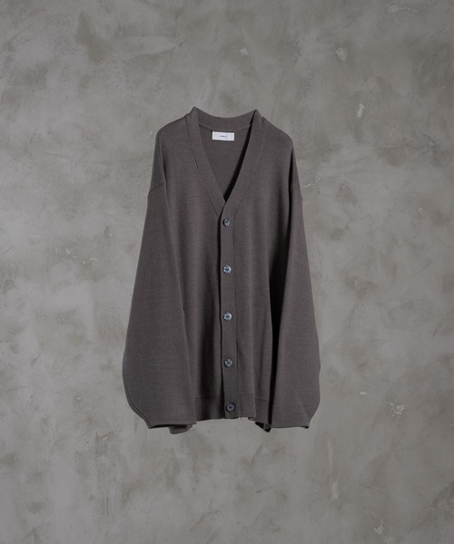 【美品／即購入OK】ADERERROR カーディガン　Lサイズ ADRER（アドラー） ニットカーディガン LARGE グレー メンズ