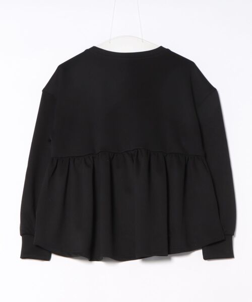 DAYRA tシャツ ソリッドカラー ペプラム 長袖 フレア プルオーバー