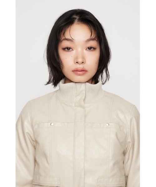 LAGUA GEM（ラグアジェム） ブルゾン アウター COMPACT FAUX LEATHER