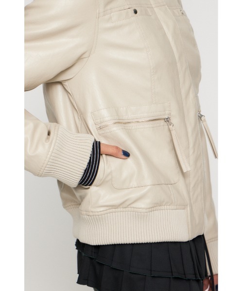 LAGUA GEM（ラグアジェム） ブルゾン アウター COMPACT FAUX LEATHER