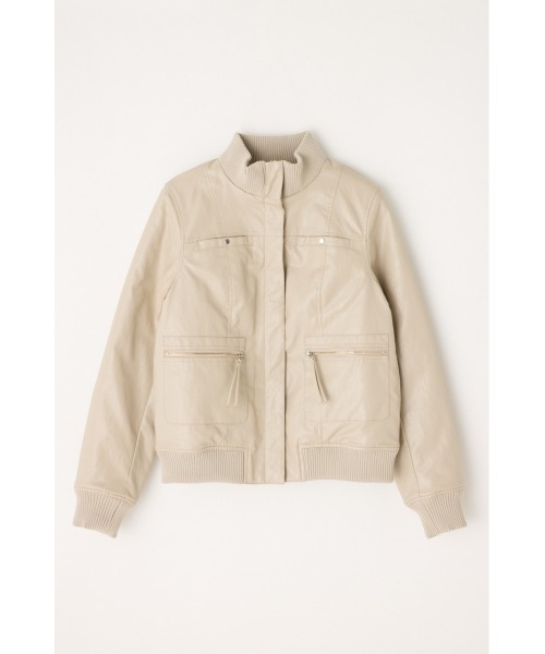 LAGUA GEM（ラグアジェム） ブルゾン アウター COMPACT FAUX LEATHER