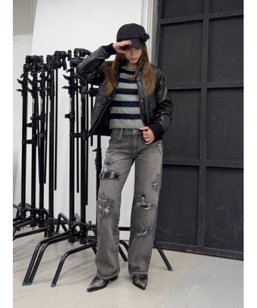 LAGUA GEM（ラグアジェム） ブルゾン アウター COMPACT FAUX LEATHER