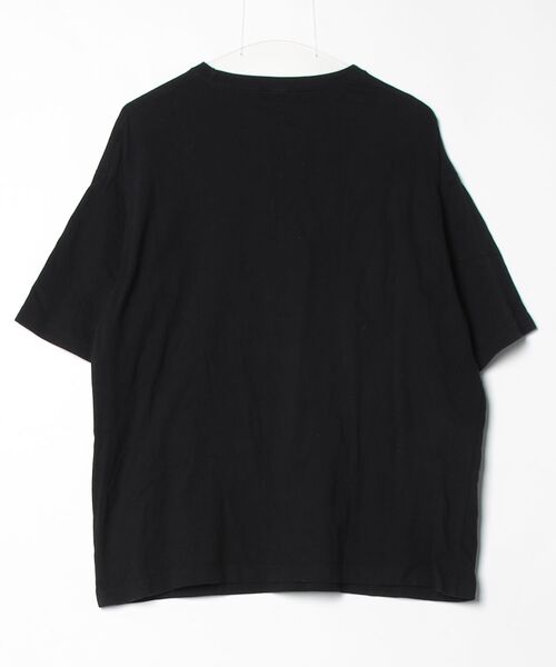 「Bonjour Girl」 半袖Tシャツ - ブラック レディース_画像2