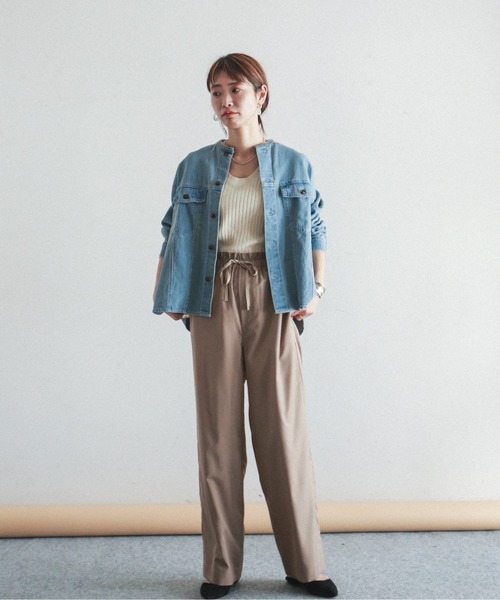 「FIL DE FER」 イージーパンツ FREE ベージュ レディース_画像3