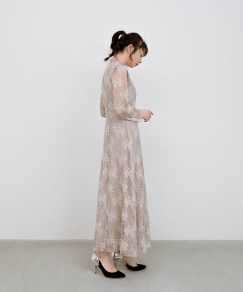 「kaene」 長袖ワンピース 36 ブラック レディース_画像6