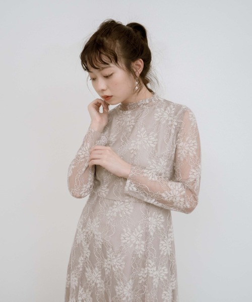 「kaene」 長袖ワンピース 36 ブラック レディース_画像8