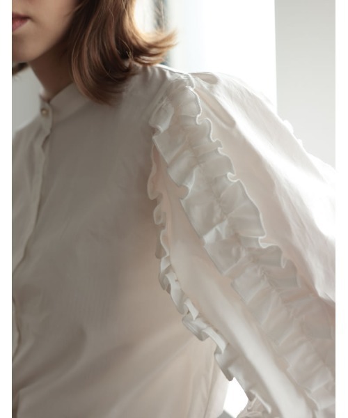 「Re:EDIT」 長袖ブラウス MEDIUM ブラック レディース_画像9