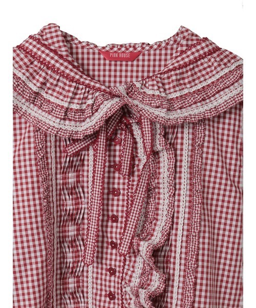 最終価格❗ピンクハウス❤️ギンガムドビー　オーバーブラウス未使用 最終価格❗ピンクハウス❤️ギンガムドビー オーバーブラウス未使用