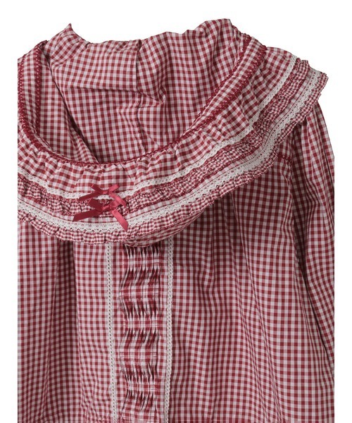 最終価格❗ピンクハウス❤️ギンガムドビー　オーバーブラウス未使用 PINK HOUSE（ピンクハウス） ブラウス シャツ ギンガムチェックフード
