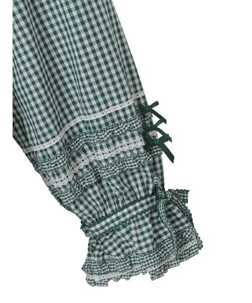 PINK HOUSE（ピンクハウス） ブラウス シャツ ギンガムチェックフード