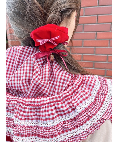 ピンクハウス　紺ステッチオーバーブラウス PINK HOUSE（ピンクハウス） ブラウス シャツ ギンガムチェックフード