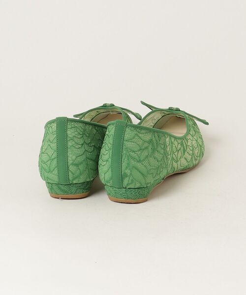「ODETTE E ODILE」 フラットパンプス 24.5cm グリーン レディース_画像2