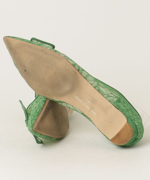 「ODETTE E ODILE」 フラットパンプス 24.5cm グリーン レディース_画像3