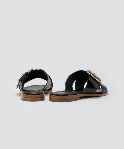 サンダル SAMI クロス サンダル 1.1cm BLACK レディースの画像