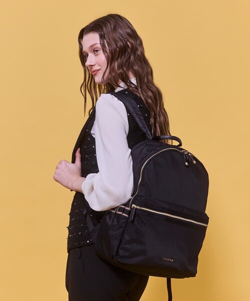TOCCA ブラック リュックサック ポーチ付き TOCCA（トッカ） リュック F ブラック レディース : ZOZOTOWN Yahoo!店