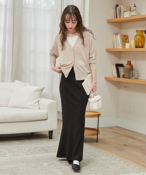 「ANGIE」 ニットカーディガン FREE ブラック レディース_画像9