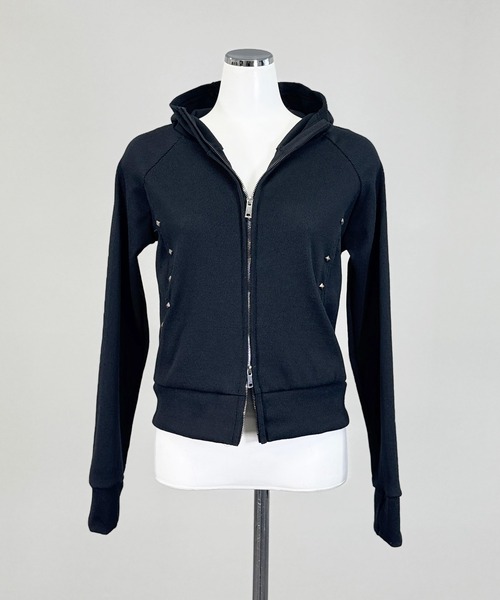 「FOLLOWIN」 ジップアップパーカー FREE ブラック レディース_画像2