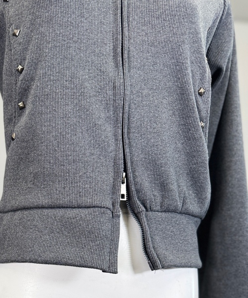 「FOLLOWIN」 ジップアップパーカー FREE ブラック レディース_画像8