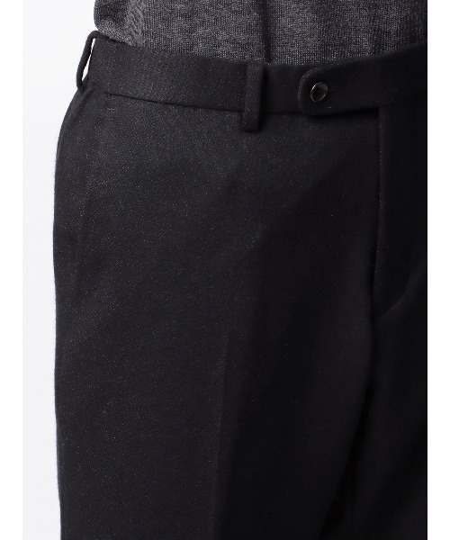 スラックス テーパードパンツ 尾州 ウールカシミヤブレンド ツイル