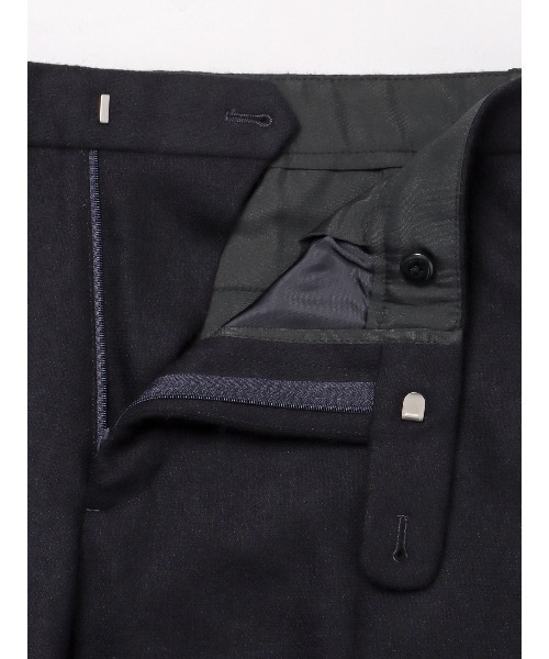 スラックス テーパードパンツ 尾州 ウールカシミヤブレンド ツイル