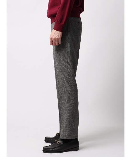スラックス テーパードパンツ 尾州 ウールカシミヤブレンド ツイル