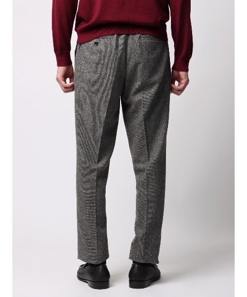 スラックス テーパードパンツ 尾州 ウールカシミヤブレンド ツイル