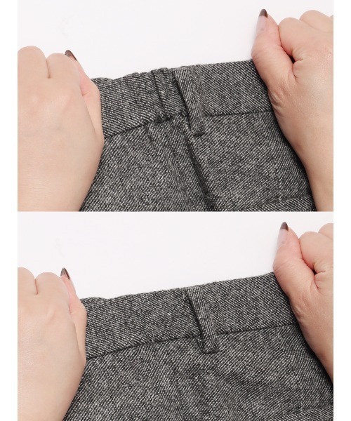 スラックス テーパードパンツ 尾州 ウールカシミヤブレンド ツイル