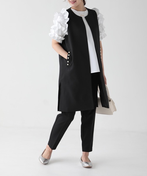 「O.S.K」 ベスト FREE アイボリー レディース_画像4