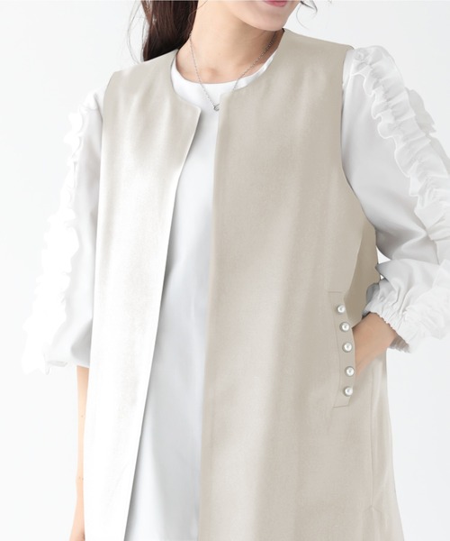 「O.S.K」 ベスト FREE アイボリー レディース_画像6