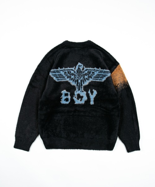 「BOY LONDON」 長袖ニット M ブラック メンズ_画像2