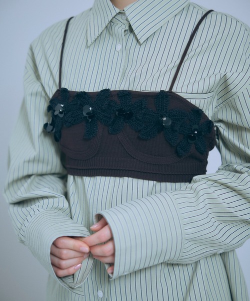 EN NEUME Flower Motif Knit Bra レディース : ZOZOTOWN Yahoo!店