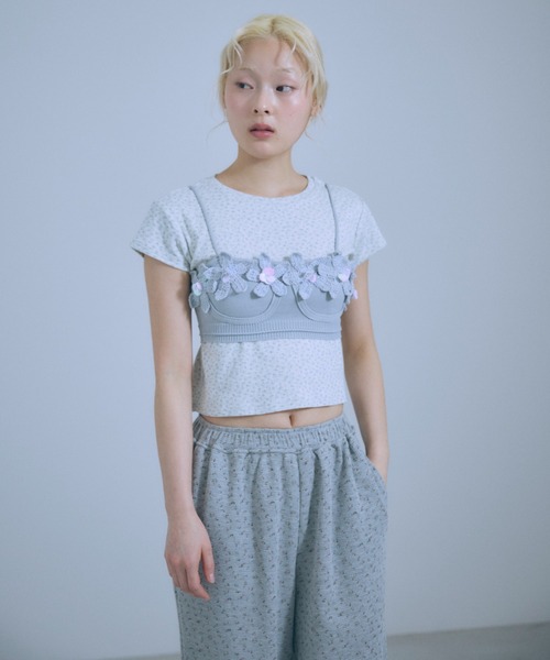 EN NEUME Flower Motif Knit Bra レディース : ZOZOTOWN Yahoo!店