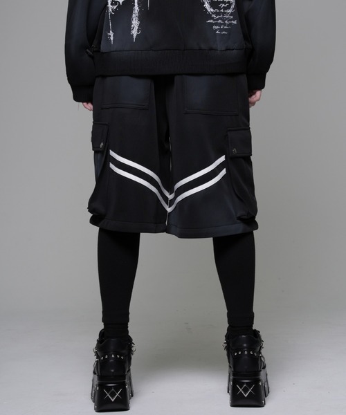 REFLEM レフレム ブラック サイドスナップワイドジャージパンツ 黒 REFLEM（レフレム） ワイドパンツ パンツ 「REFLEM/レフレム」顔料加工