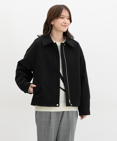 「Honeys」 「GLACIER」ブルゾン S グレイッシュベージュ レディース_画像6